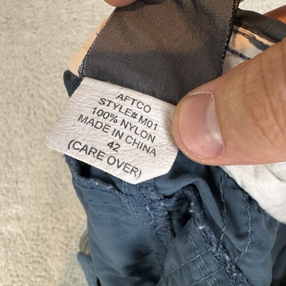 AFTCO Shorts Men's 42 Blue Cargo Performance Fishing Stretch Lightweight - Picture 10 of 11